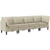 Sofa Svetainės baldų komplektas 4 vnt. Smėlio Audinys