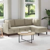 Sofa Svetainės baldų komplektas 4 vnt. Smėlio Audinys