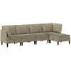Sofa Svetainės baldų komplektas 5 pcs Chaki Audinys