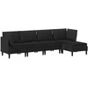 Sofa Svetainės baldų komplektas 5 pcs Juoda Audinys