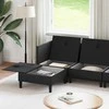 Sofa Svetainės baldų komplektas 5 pcs Juoda Audinys