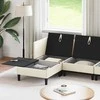 Sofa Svetainės baldų komplektas 5 pcs Kreminė Audinys