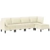 Sofa Svetainės baldų komplektas 5 pcs Kreminė Audinys