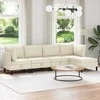 Sofa Svetainės baldų komplektas 5 pcs Kreminė Audinys