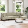 Sofa Svetainės baldų komplektas 5 pcs Smėlio Audinys