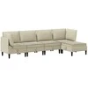Sofa Svetainės baldų komplektas 5 pcs Smėlio Audinys
