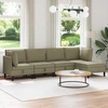 Sofa Svetainės baldų komplektas 5 vnt. Chaki Audinys