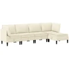 Sofa Svetainės baldų komplektas 5 vnt. Kreminė Audinys