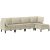 Sofa Svetainės baldų komplektas 5 vnt. Smėlio Audinys