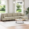 Sofa Svetainės baldų komplektas 5 vnt. Smėlio Audinys