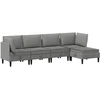 Sofa Svetainės baldų komplektas 5 vnt. Tamsiai pilka Audinys