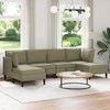 Sofa Svetainės baldų komplektas 6 pcs Chaki Audinys