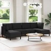 Sofa Svetainės baldų komplektas 6 pcs Juoda Audinys