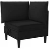 Sofa Svetainės baldų komplektas 6 pcs Juoda Audinys