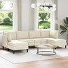 Sofa Svetainės baldų komplektas 6 pcs Kreminė Audinys