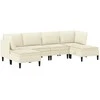 Sofa Svetainės baldų komplektas 6 pcs Kreminė Audinys