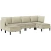Sofa Svetainės baldų komplektas 6 pcs Smėlio Audinys