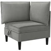 Sofa Svetainės baldų komplektas 6 pcs Tamsiai pilka Audinys