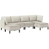 Sofa Svetainės baldų komplektas 6 vnt. Avižinė Audinys