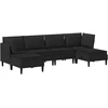 Sofa Svetainės baldų komplektas 6 vnt. Juoda Audinys