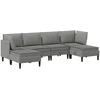 Sofa Svetainės baldų komplektas 6 vnt. Tamsiai pilka Audinys