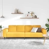 Sofa Šviesi geltona 250 x 77 x 76 cm Kordūrinis audinys
