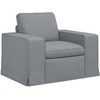 Fotelis Sofa Šviesiai pilka 102 x 80 x 82 cm Metalas