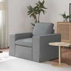Fotelis Sofa Šviesiai pilka 102 x 80 x 82 cm Metalas