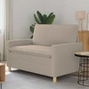 Sofa 2 vietos Šviesiai pilka 126 x 81 x 87,5 cm Audinys