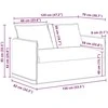 Sofa Šviesiai pilka 195 x 82 x 85 cm Metalas