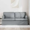 Sofa Šviesiai pilka 142 x 80 x 85 cm Metalas