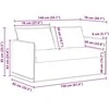 Sofa Šviesiai pilka 195 x 82 x 85 cm Metalas