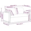 Sofa Šviesiai pilka 158 x 78 x 80 cm Metalas
