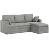 Sofa Šviesiai pilka 198 x 134 x 80 cm Aksomas