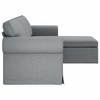 Sofa Šviesiai pilka 245 x 138 x 80 cm audinys