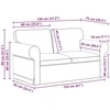 Sofa Šviesiai pilka 215 x 82 x 80 cm Metalas