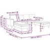 Sofa Šviesiai pilka 250 x 188 x 76 cm Kordūrinis audinys