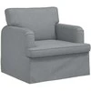 Fotelis Sofa Šviesiai pilka 142 x 80 x 85 cm Metalas