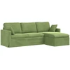 Sofa Šviesiai žalia 228 x 134 x 80 cm Aksomas