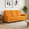 Sofa Tamsiai geltona 214 x 90 x 95 cm Audinys