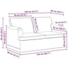 Sofa Tamsiai pilka 142 x 80 x 85 cm Metalas