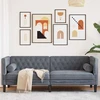 Sofa Tamsiai pilka 194 x 74,5 x 70,5 cm Aksomas