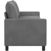 Sofa Tamsiai pilka 196 x 81 x 87,5 cm Aksomas