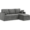 Sofa Tamsiai pilka 198 x 134 x 80 cm Aksomas