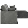 Sofa Tamsiai pilka 198 x 134 x 80 cm Aksomas