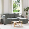 Sofa Tamsiai pilka 198 x 134 x 80 cm Aksomas