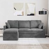 Sofa Tamsiai pilka 198 x 134 x 80 cm Aksomas