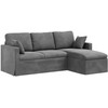 Sofa Tamsiai pilka 198 x 134 x 80 cm Aksomas