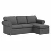Sofa Tamsiai pilka 215 x 138 x 80 cm Metalas