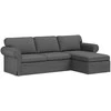 Sofa Tamsiai pilka 215 x 138 x 80 cm Metalas
